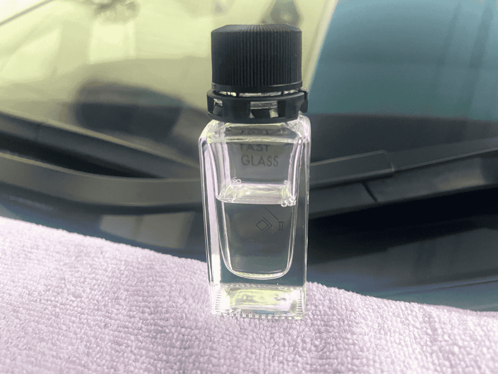 ファストガラス施工後の残り残量