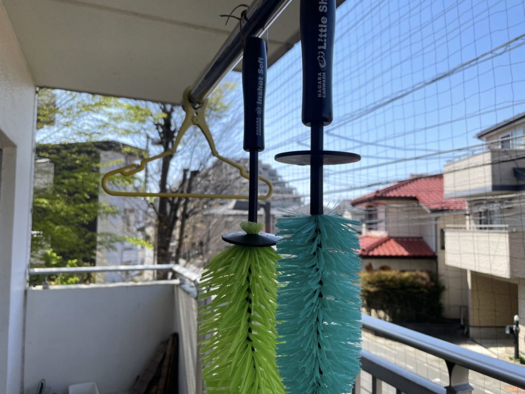 ブラシを乾燥させる