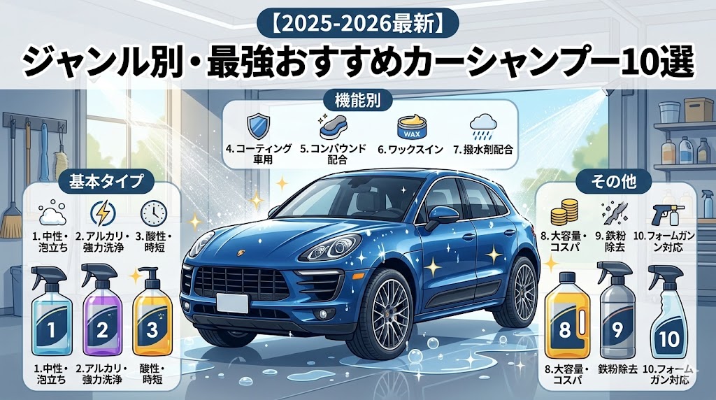 ジャンル別・最強おすすめカーシャンプー10選