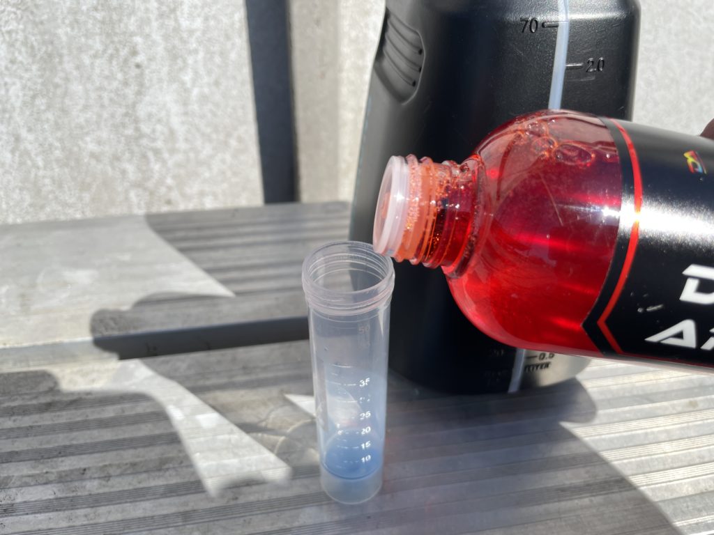 水とシャンプーの希釈率の画像