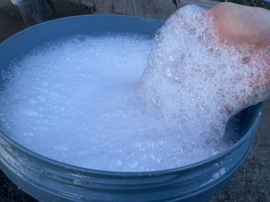 バケツ洗車の画像