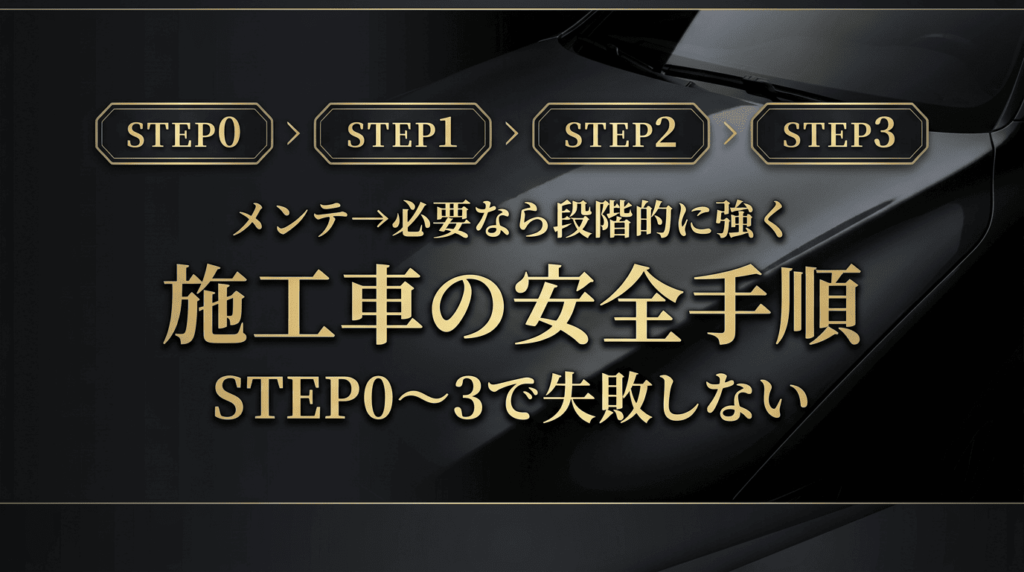 コーティング施工車のスケール除去安全手順|STEP0からSTEP3で失敗しない